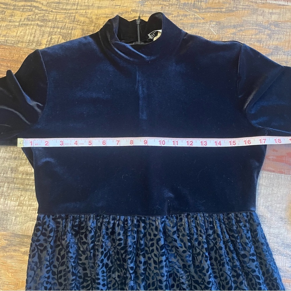 Ronni Nicole Dress Women Size 6 Black Crushed Velvet Long Maxi Short Sleeve - Picture 9 of 14